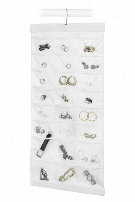 "48-pocket Jewelry File - 29""hx14""wx1""d, White"