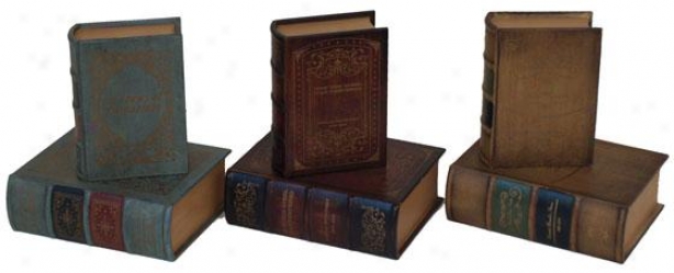 "7""w Book Box - Set Of Two, Assorted"