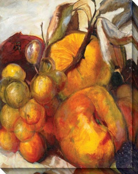 "a Bountiful Harvest Canvas Wall Art - 36""hx46""w, Orange"