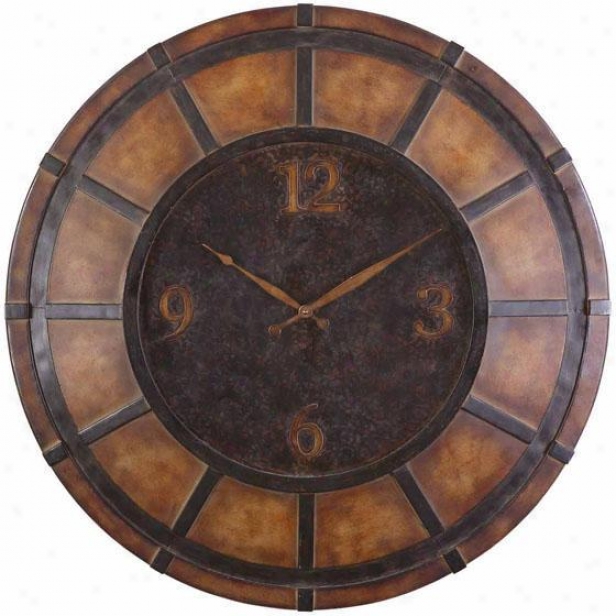 "ackerman Wall Clock - 30""d, Brown"