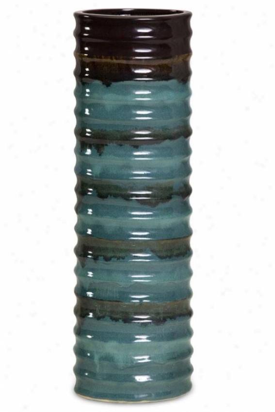 "aegean Ripple Vase - 20.5""h X 6""w, Brown"