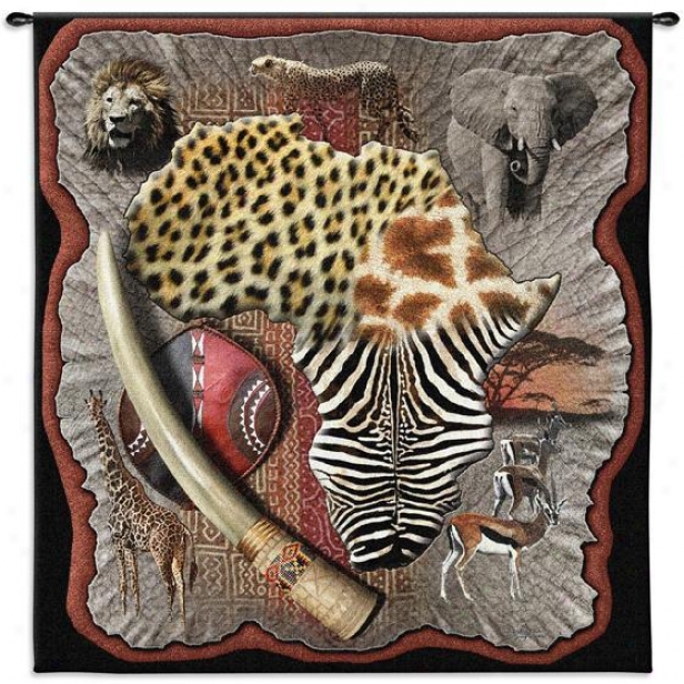 "africa Tapestry - 51""hx53""w, Multi"