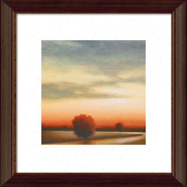 Afternoon Meadow I Framed Wall Art - I, Mtd Atq Wln/gld