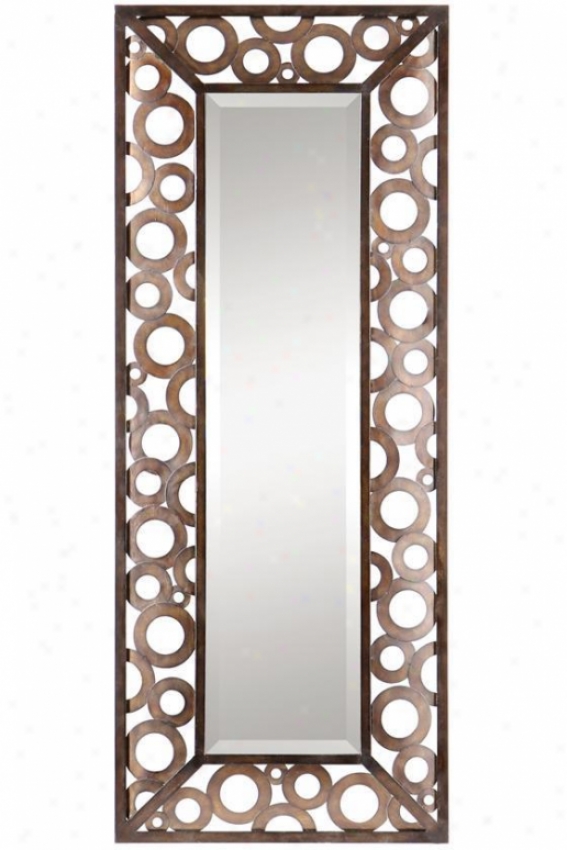 "agusto Mirror - 50""hx20""w, Brown"