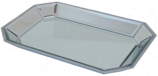 "aidan Mirrorde Tray - 17""wx12""d, Silver"