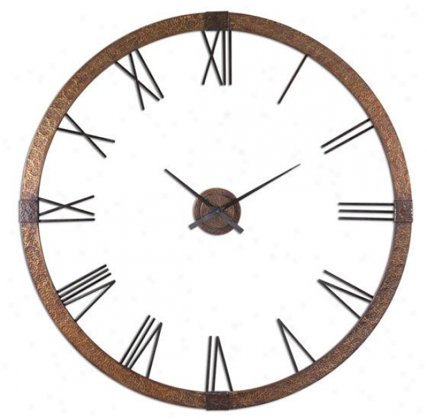 "amarion Clock - 60""h X 60""w, Copper/black"