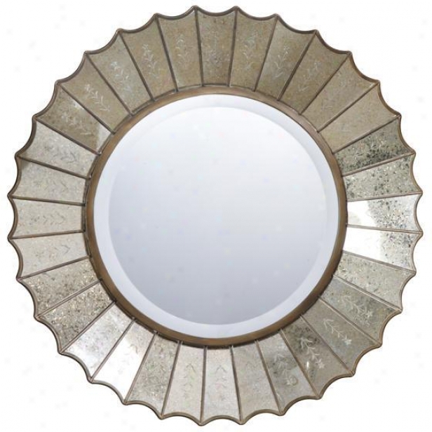 "amberly Mirror - 32""d, Gold"