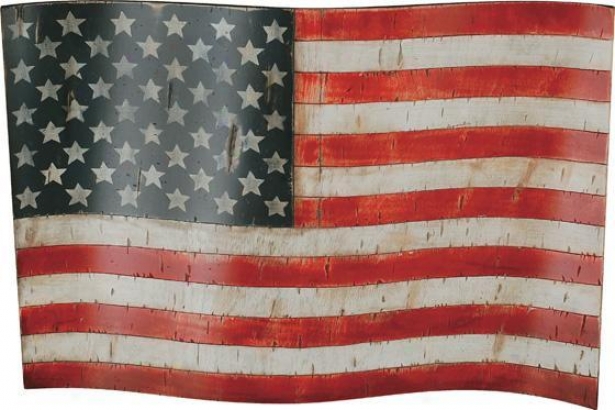 "americana Wall Art - 24""hx35""w, Red"