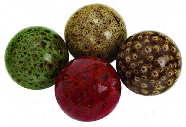 "ander Decorative Ball - Set Of 4 - 4"" Diameter, Multi"