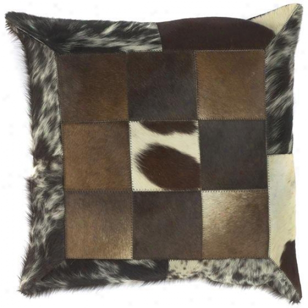 "animmals Print Pillows With Squares - Regulate Of 2 - 18""x18"", Brown"