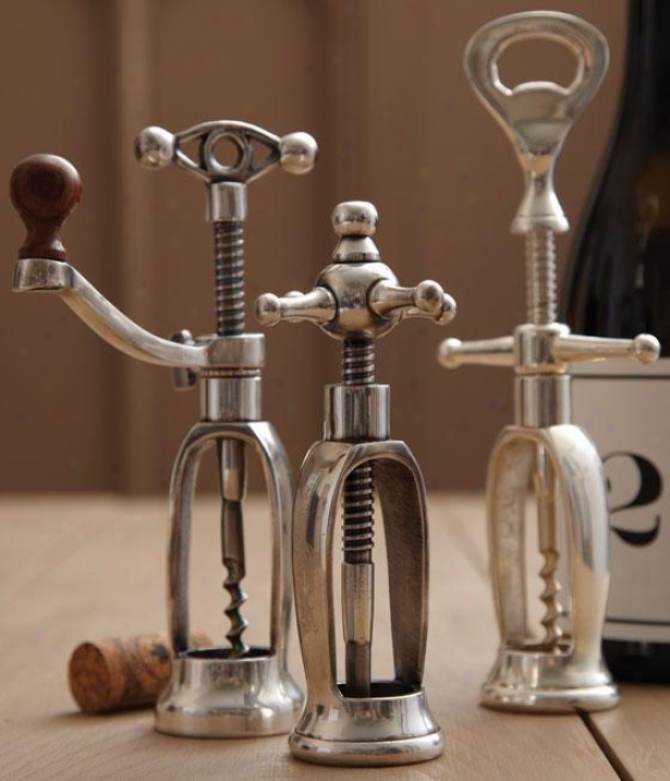 Amtique Corkscrew - Set Of 3 - eSt Of Three, Silver