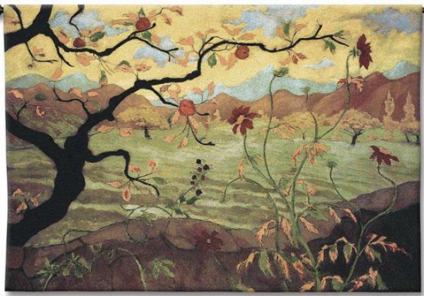 "apple Tree With Red Fruit Tapestry - 38""hx53""w, Multi"