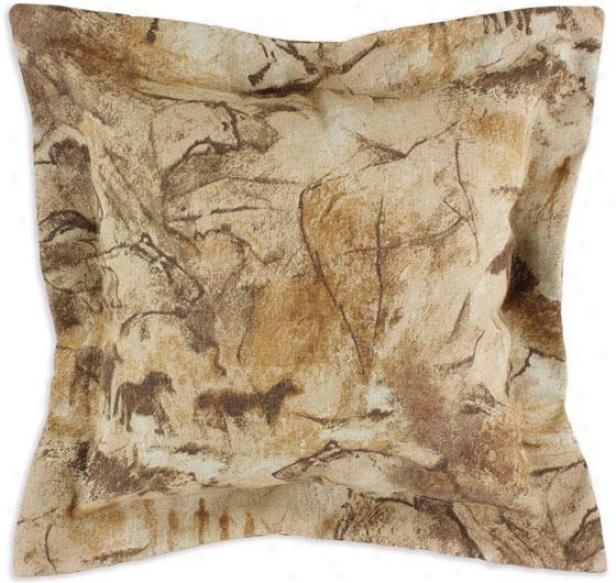 Archaeology Collectionn Pillows - Pil Flange 17sq, Archaeology Tan