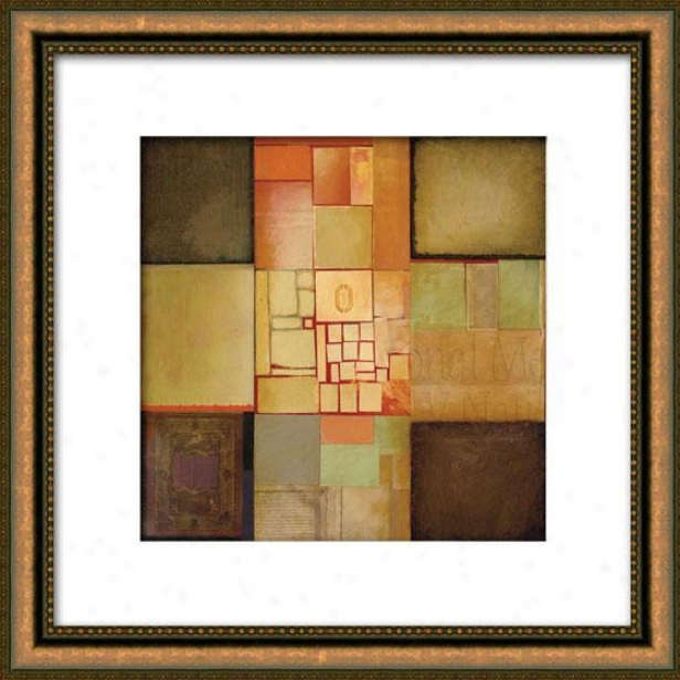 Assembled I Framed Wall Art - I, Matted Gold