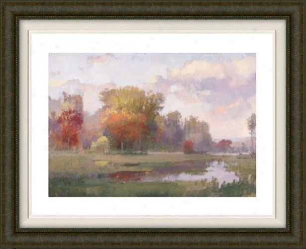 "atuumn Cove Framed Wall Art - 32""hx40""w, Fltd Burlwood"