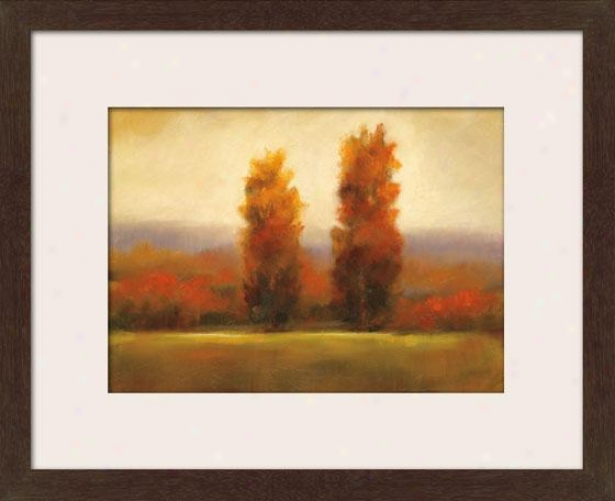 Autumn Dusk I Framed Wall Art - I, Matted Espresso