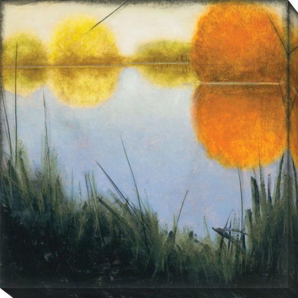 Autumn Marsh Ii Canvas Wall Art - Ii, Blue