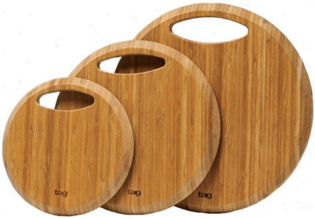 Bamboo Cutting Boards - Set Of 3 - Set Of 3, Ivory