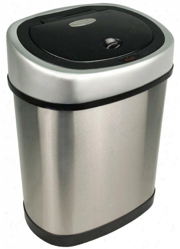 Bathroom Motion Detector Trash Can - 3.2 Gallon, Brushed Stainls