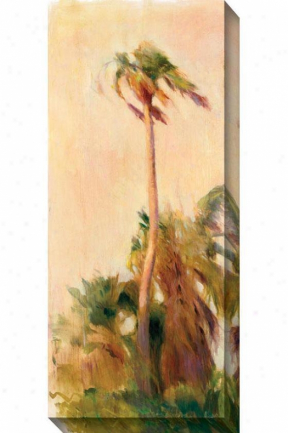 Beach Palm I Canvas Wall Art - I, Ivory