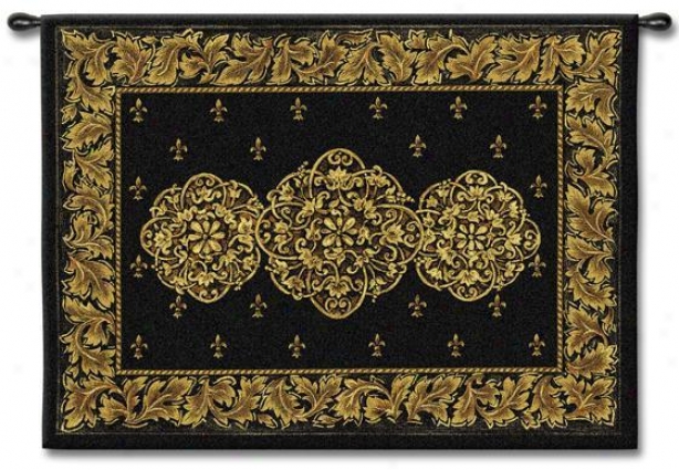 "black Medallioh Tapestry - 40""hx53""w, Black"