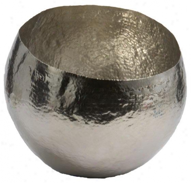 Brass Bowi - Sm 9.75dx7.5h, Silver