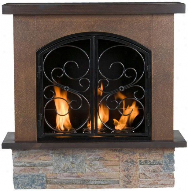 "brecenridge Gel Fireplace - 30""hx30""w, Earth Tones"