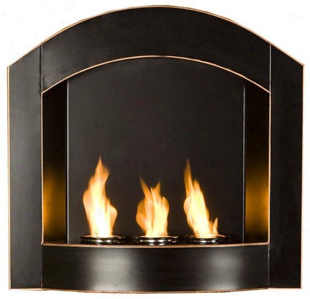 "brendan Wall Mount Fireplace - 27""wx26""hx6""d, Black"