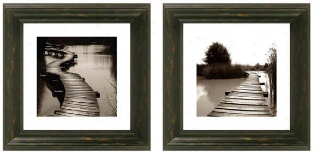 Bridging The Gap Framed Wall Art - Set Of 2 - Set Of Two, Black