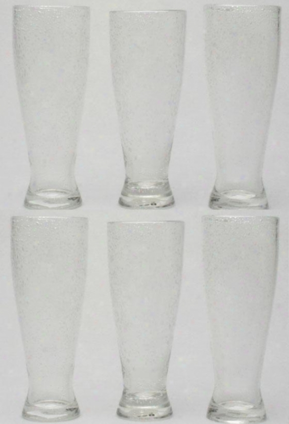 Bubble Glass Piksner Set - Set Of Six, Clear