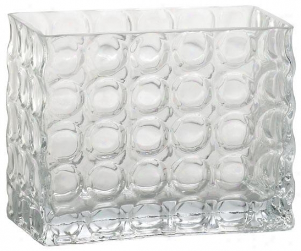 "bubble Vase - Wide 6hx8""w, Clear"