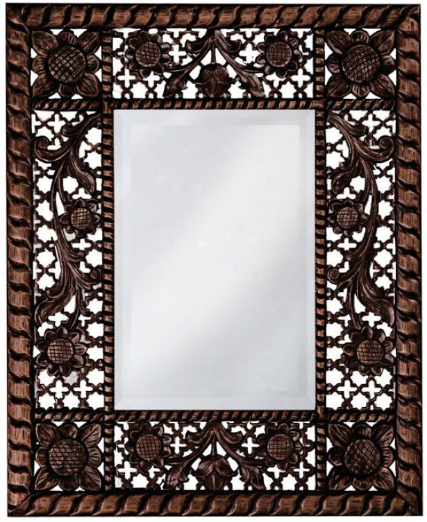 "buckhead Antique Mirror - 29""hx23""wx1""d, Antq Faux Oak"