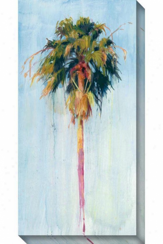 Cabbage Palm Ii Canvas Wall Art - Ii, Blue