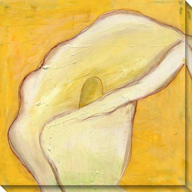 Calla Lily On Gold I Canvas Wall Art - I, Yellow