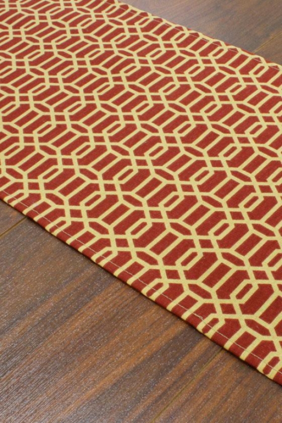 "callaway Collection Table Runner - Table Runner, 12.5x72""x, Fawle Ruby"