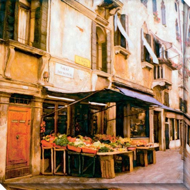 "calle Dei Botebi Canvas Wall Art - 40""hx40""w, Yellow"