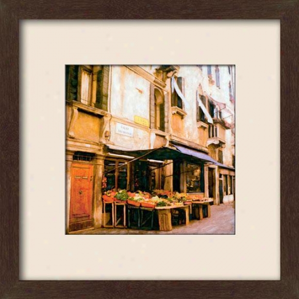 "calle Dei Botebi Framed Wall Art - 27""hx27""w, Matted Espresso"