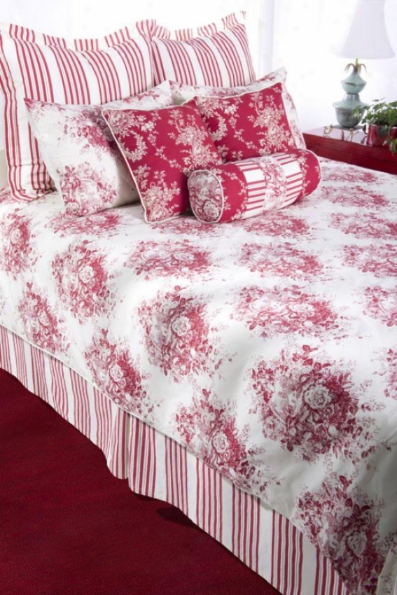 Camille Bedding Set - Queen, Red