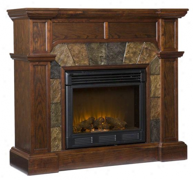 Camille Convertible Fireplace - Electric Frplce, Coffee Brown