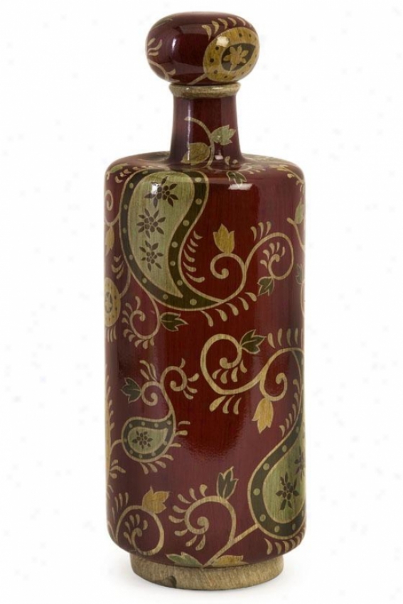 Candice Vase With Stopper - Tall, Red