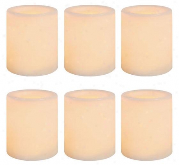 Candle Impressions Smooth Votive Led Candles - Six Pack, White