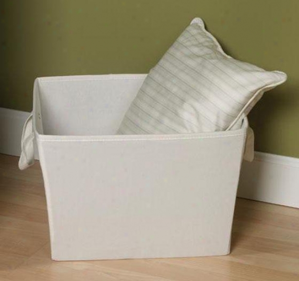 Canvas Storage Bin - Medium, Ivory