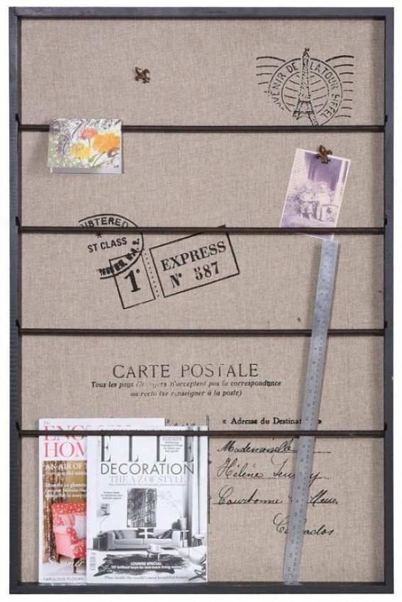 Carte Postale Pinboard - 27.5x2.5, Black