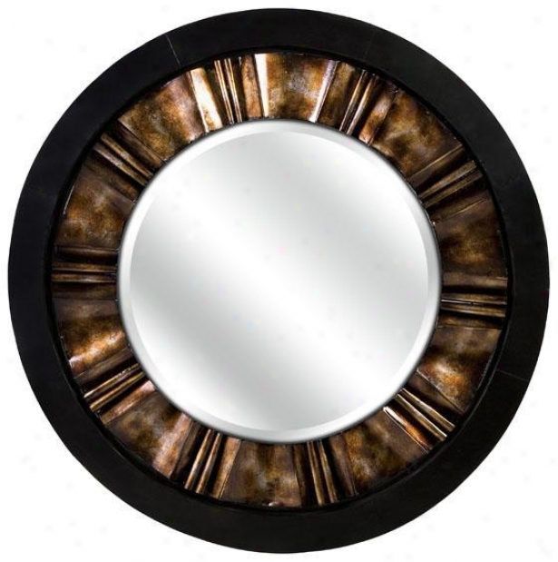 "cassia Mirror - 44.5""d, Black"