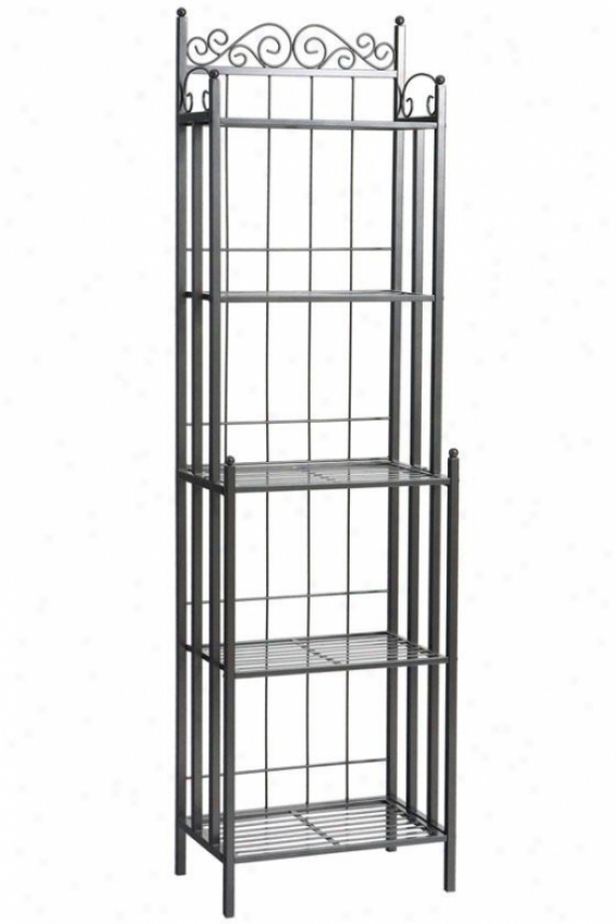 Celtic Metal Baker's Rack - 69.25hx19.5w, Gray