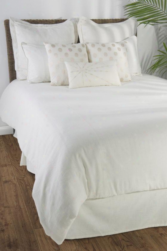 Charlotte Bedding Contrive - King 10pc Set, White