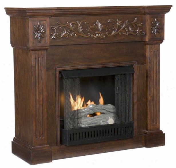 Chesney Fireplace - Gel Fireplace, Coffee Brown