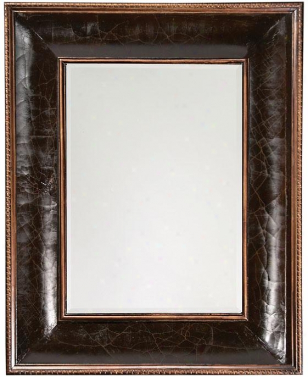 "chevreuse Mirror - 42""hx52""wx3""d, Crackled Brown"