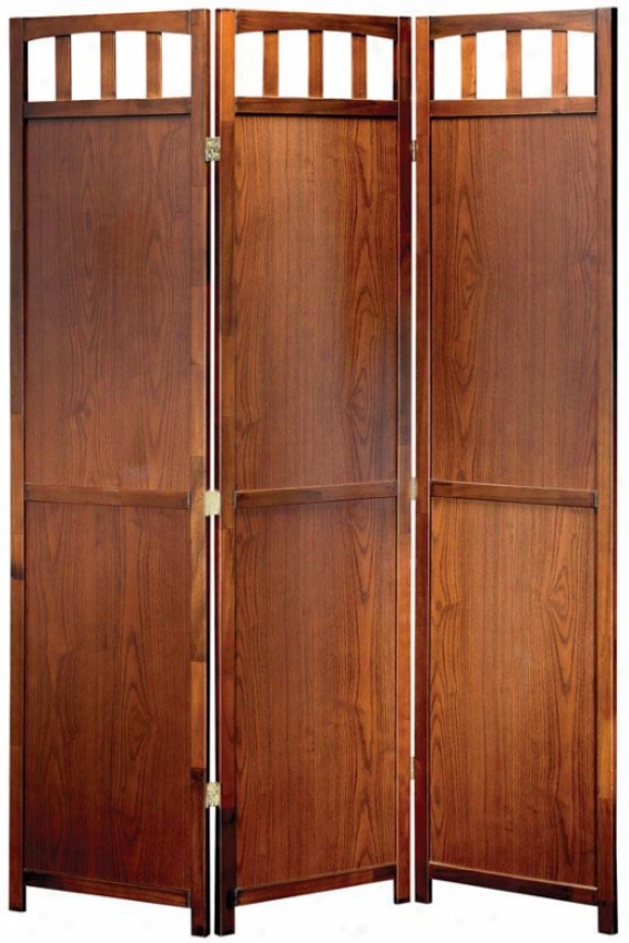 Churchill Folding Screen - 70hx52ex1d, Brown Wood