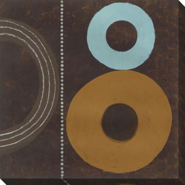 Circles On Canvas I Wall Art - I, Brown